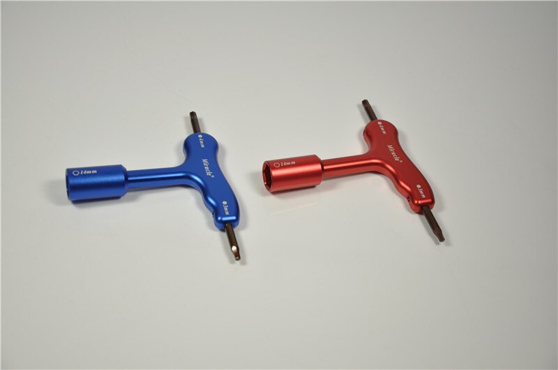 Miracle Aluminum Alloy Wrench 14mm For CM6 Spark Plug 3mm/4mm Brown/ Blue/ Red For EME DLE Gas Engine