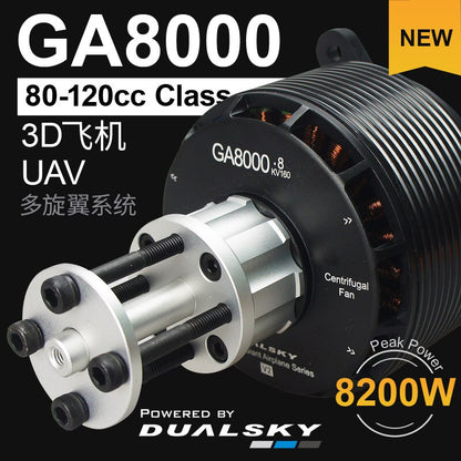 New Arrival DualSky GA8000 High-power Brushless Motor 160KV For 80cc-120cc Class UAV 3D And Scale Warbird Airplanes
