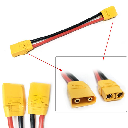 High Quality XT90 12AWG Male Female Extension Cable Battery Connector Soft Silicon Wire 150mm 300mm 450mm For RC Model