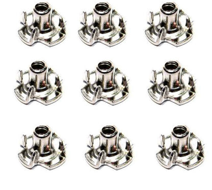 50PCS Metallic M3 M4 M6 Zinc Plated Steel T Nuts Blind Nuts 4 Prongs Knock In Wood