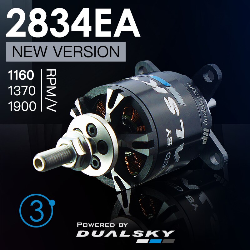 DualSky 3rd EA Series Brushless Outrunners Motor 1160KV 1370KV 1900KV For 15E 480 Class RC Airplane