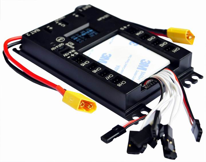 Power Mini DP Pro 9 Channels  Servo Section Board Power Box with BEC for Gas Plane