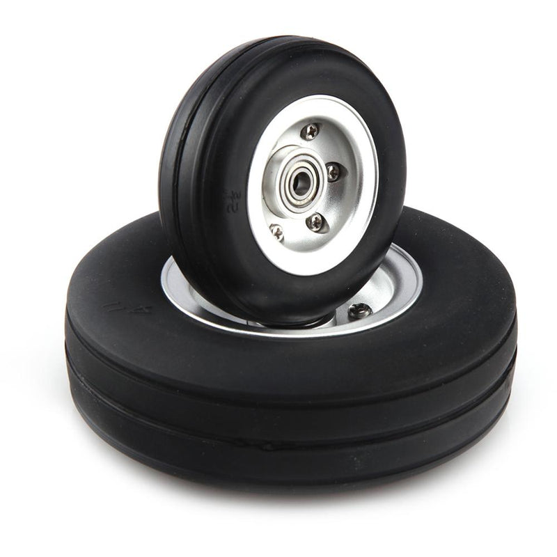 1 Pair Rubber Wheel with Brake 2.5inch 3inch 4inch Tires with Aluminum Hub For RC Airplane Model Aircraft