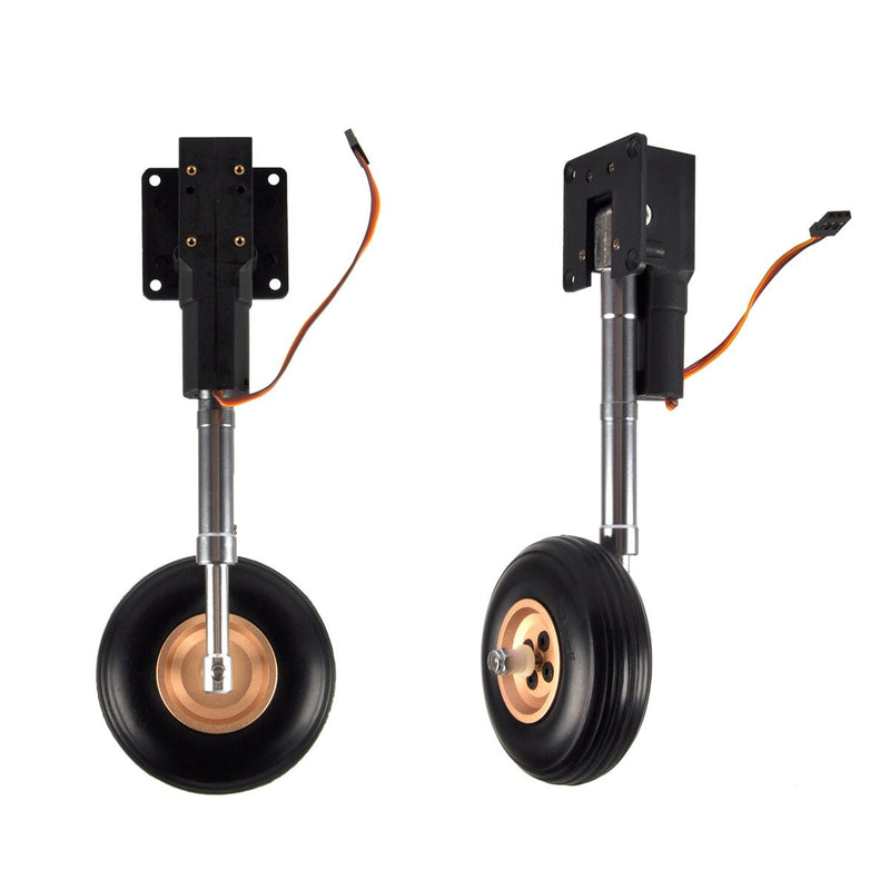 Nose Main Electric Servoless Retracts Landing Gears Anti-vibration with Wheels for 4-6kg 40-60E RC Airplane
