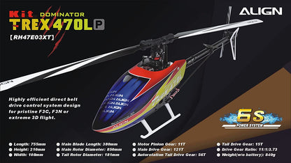 RC Helicopter T-REX 470LP KIT Super Combo 3D RC Helicopter