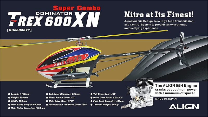 RC Helicopter T-REX 600XN  Super Combo 3D RC Helicopter