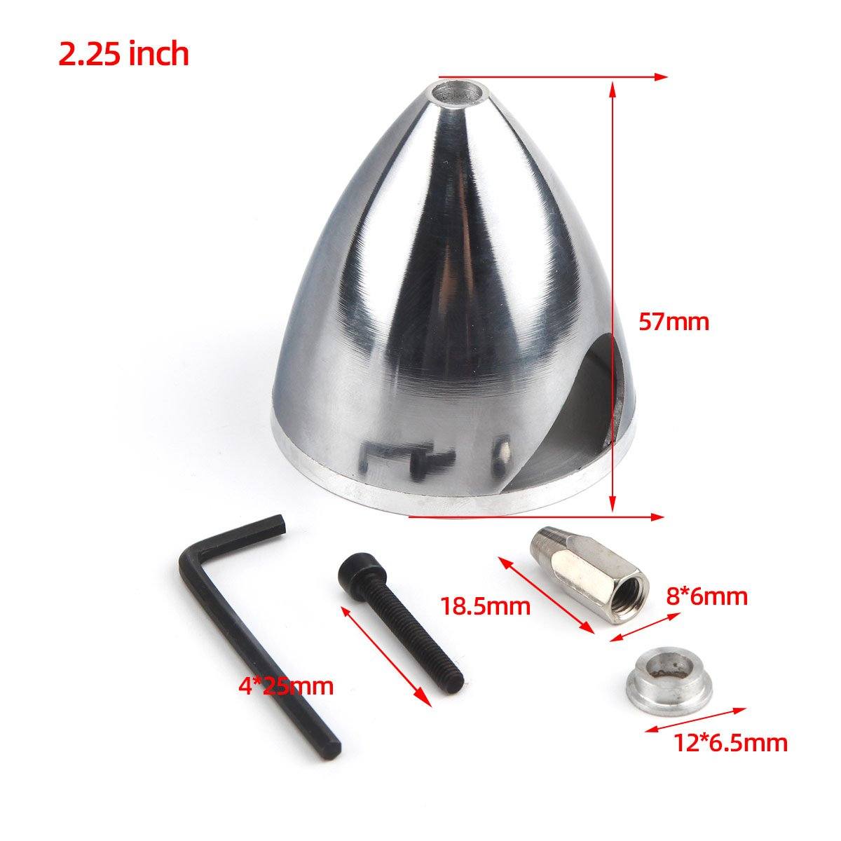 2 Blades Aluminum Alloy Spinner Multi-size for choose 1.5”-4‘’