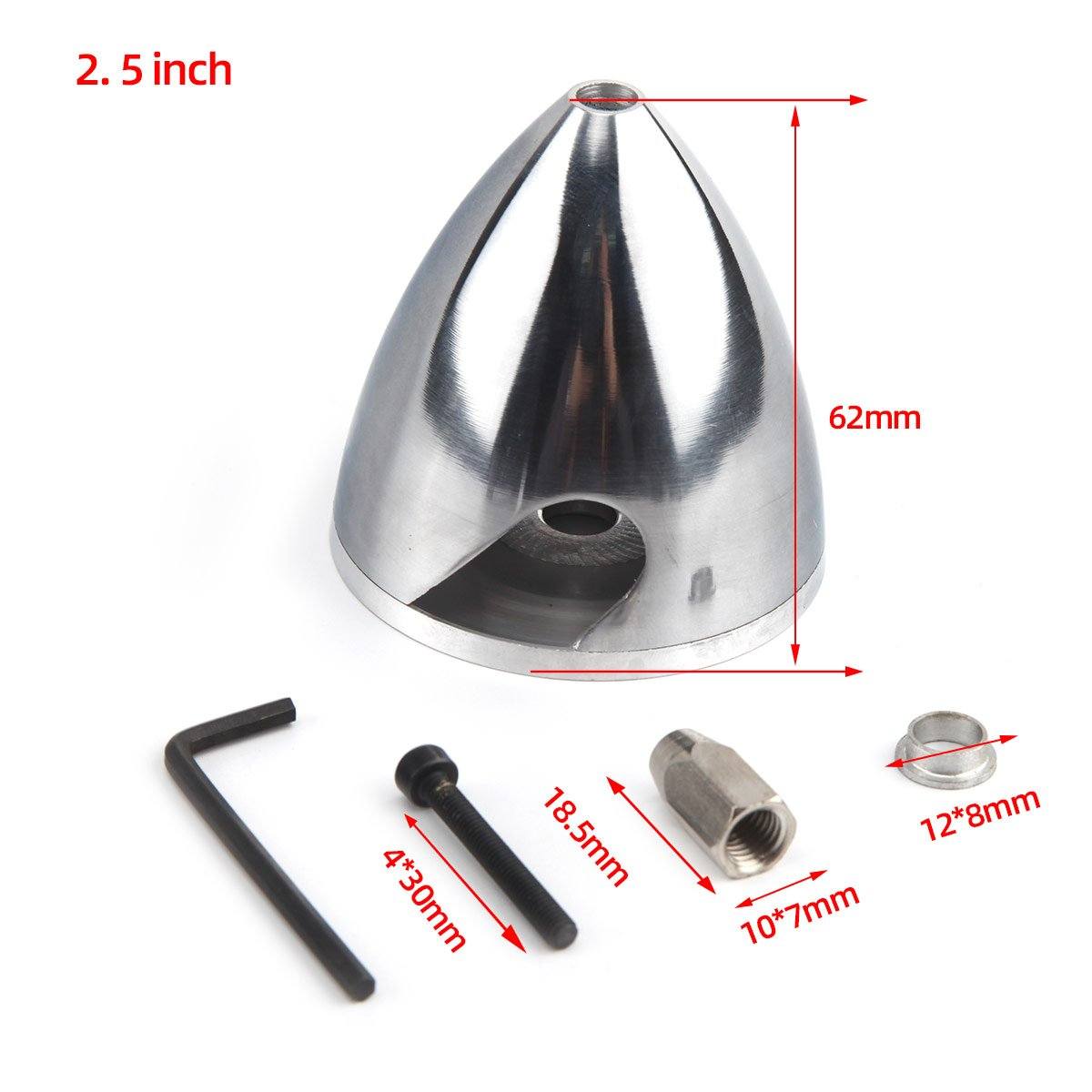 2 Blades Aluminum Alloy Spinner Multi-size for choose 1.5”-4‘’
