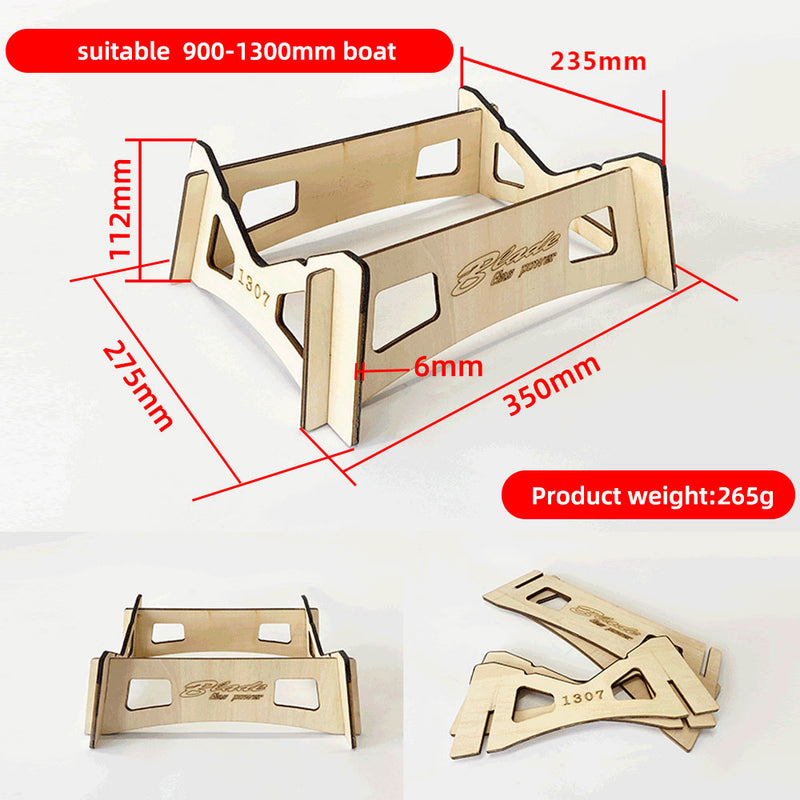 Foldable Wooden Portable Showing Stand Bracket Holder For RC Boat 3 Sizes