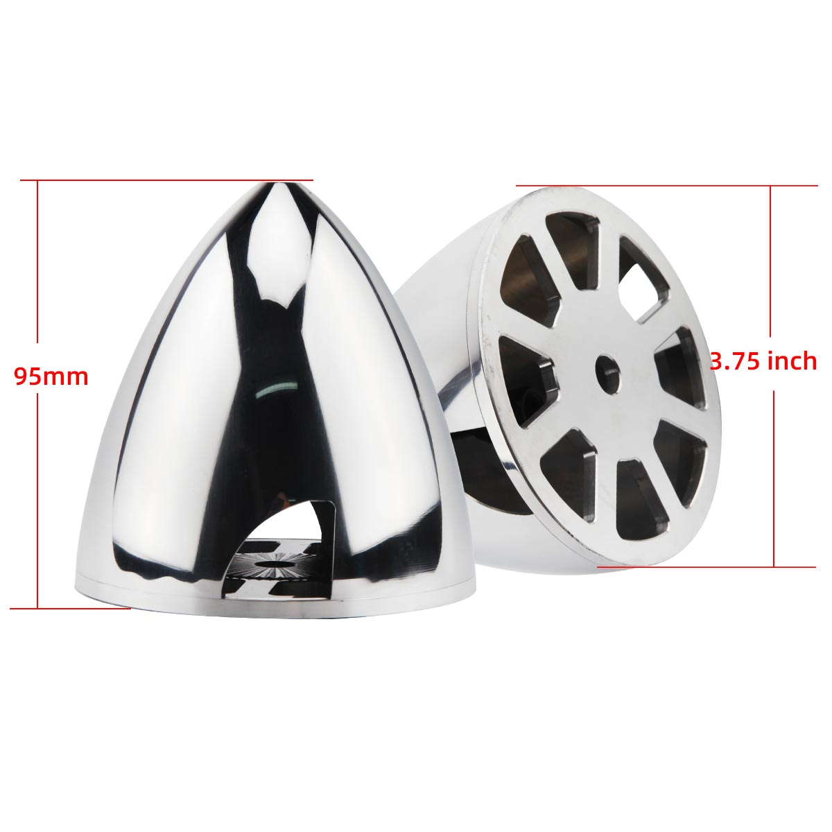 1.5/1.75/2/2.25/2.5/2.75/3/3.25/3.5/3.75/4/4.5/5 inch Miracle Standard 2 Blade Aluminium Propeller Spinner for RC Gas Aircraft Plane