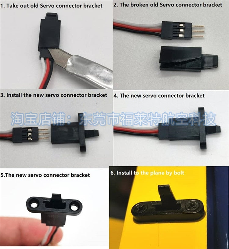 10pcs Servo Connector Bracket Mounting Connector for RC Airplane Model