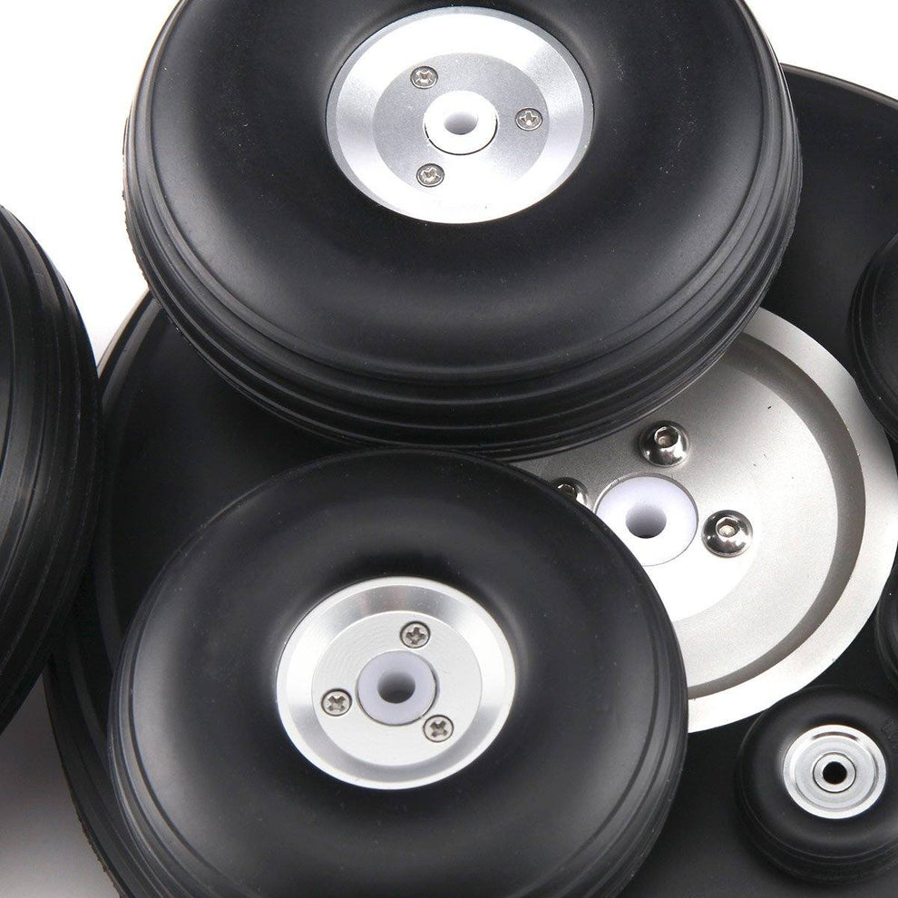RC plane PU Wheels with Dia-Casting Aluminum Hub 1 pair 1~5inch ...