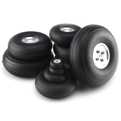 1 pair 1~5inch PU wheel with Dia-Casting Aluminum Hub