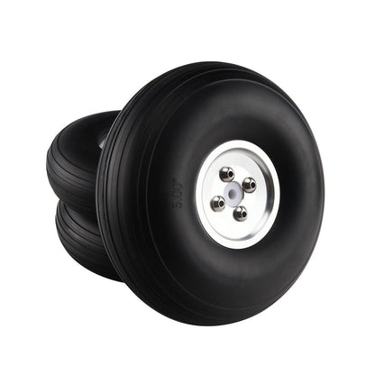 1 pair 1~5inch PU wheel with Dia-Casting Aluminum Hub