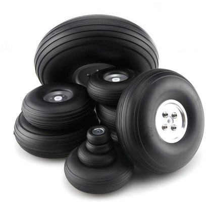 1 pair 1~5inch PU wheel with Dia-Casting Aluminum Hub