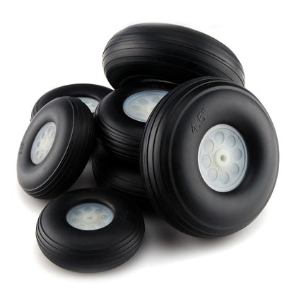 1 Pair PU Wheels Tires with Plastic Hub 1 inch to 7 inch  for RC Airplane Model