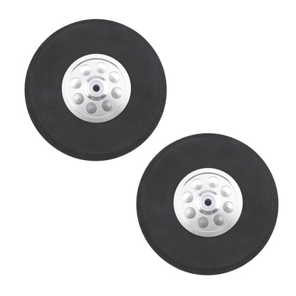 1Pair 3~5inch Hard Sponge Wheel with Alunium Hub