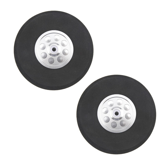 1Pair 3~5inch Hard Sponge Wheel with Alunium Hub