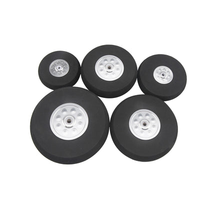 1Pair 3~5inch Hard Sponge Wheel with Alunium Hub