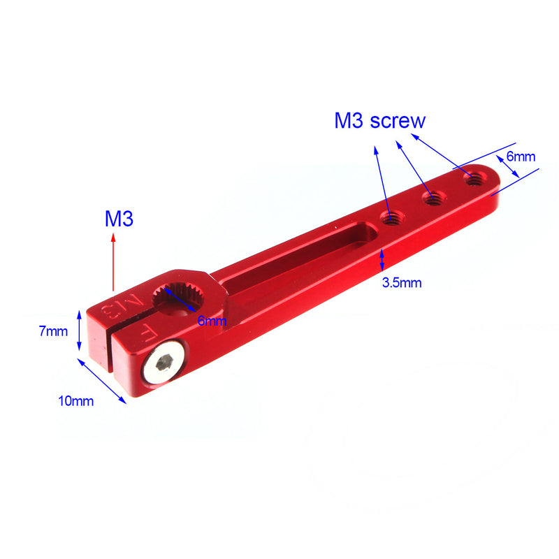 5pz 25T Servo Comandi M3 Filettature Metallo Braccio Sterzante 5pz 25T Servo Comandi M3 Filettature Metallo Braccio Sterzante
