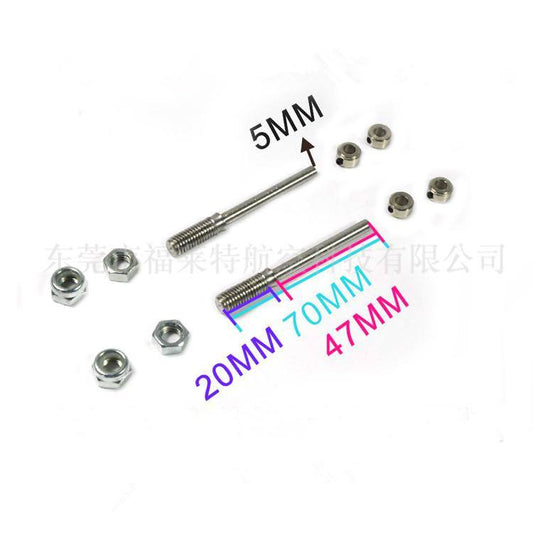 1 Set Φ3/Φ4/Φ5mm Wheel Axles Shaft Adapter Nut Screw Airplane Wheel Accessories Tapping Hexagonal