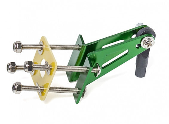 Aluminum Control Horn with Four Mounting Points and Ball Link (Green)